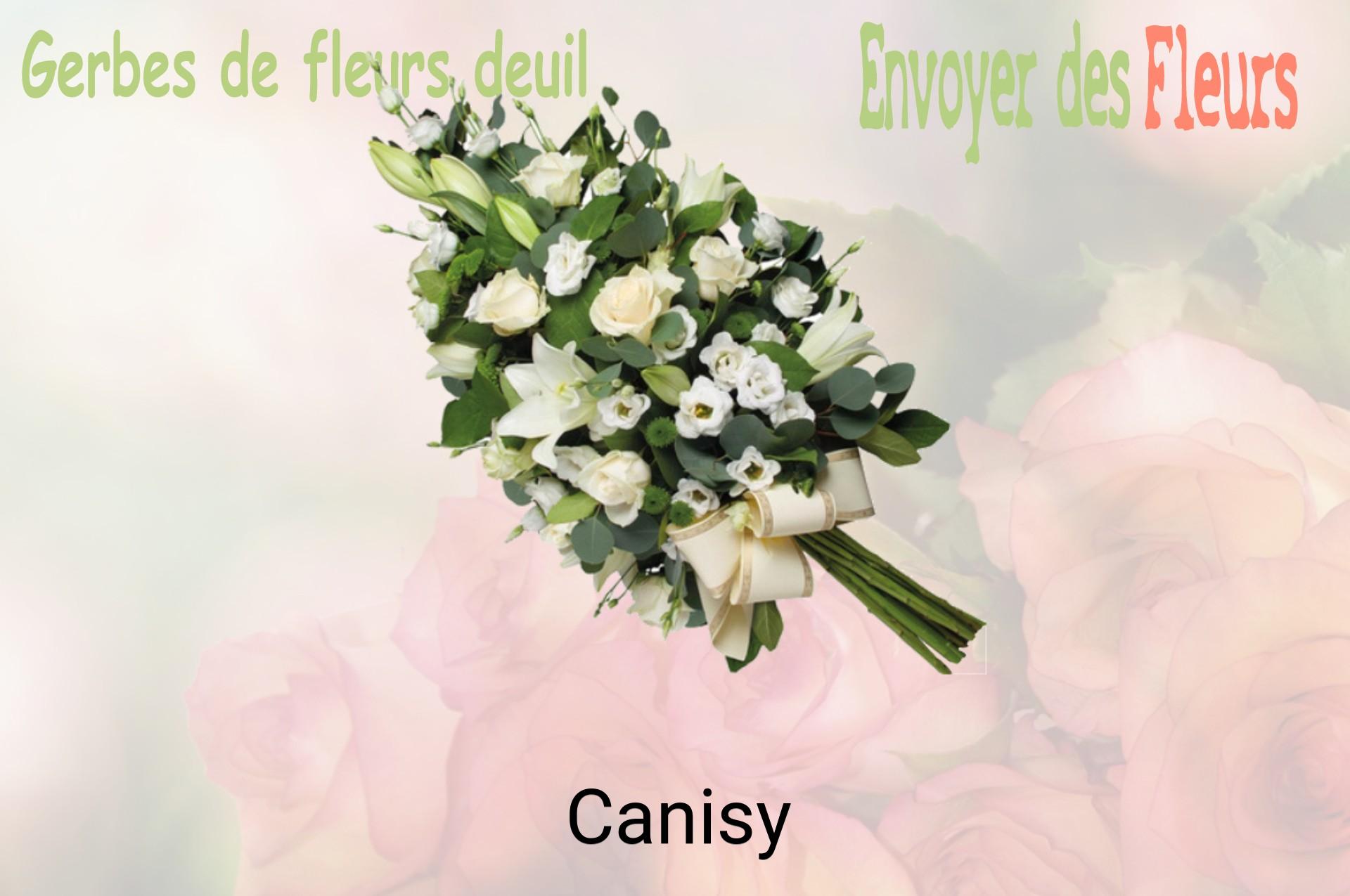 Gerbe de fleurs de deuil livrée à Canisy